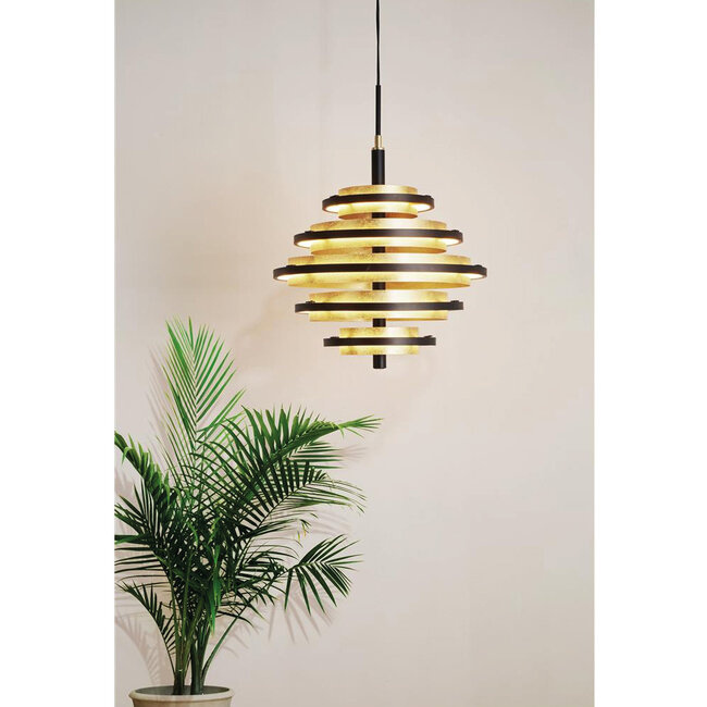 Searchlight Hanglamp Hive - Zwart/Goud