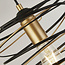 Searchlight Hanglamp Swirl 1L - Zwart/Goud