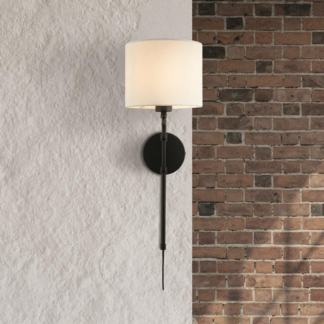 Searchlight Wandlamp Munich - Zwart