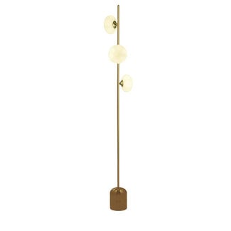 Searchlight Vloerlamp Pebble Goud/Opaal