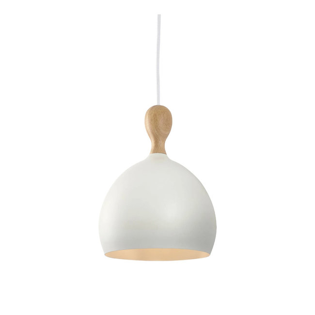 Halo Design Hanglamp Dueodde 18cm - Wit/Hout