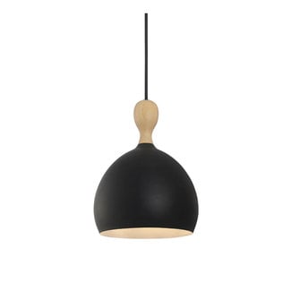 Halo Design Hanglamp Dueodde 18cm - Zwart/Hout