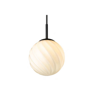 Halo Design Hanglamp Twist Ball 15cm - Opaal/Zwart