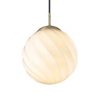 Halo Design Hanglamp Twist Ball 25cm - Opaal/Messing