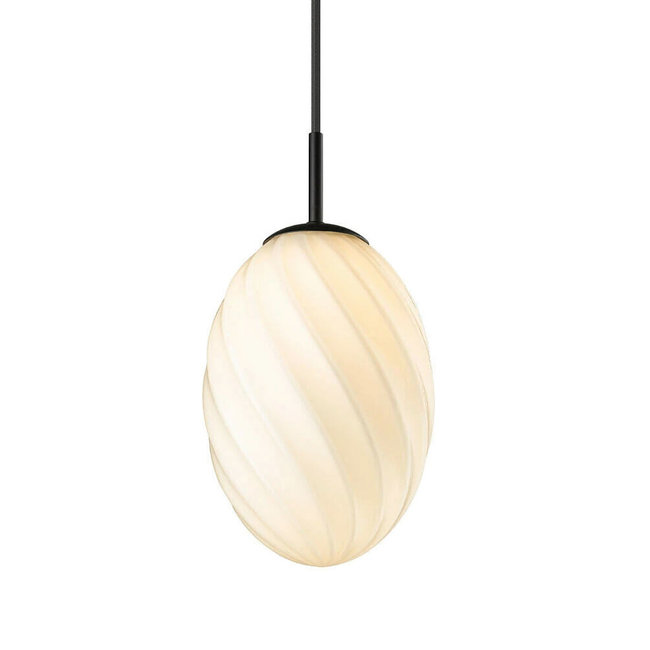 Halo Design Hanglamp Twist Egg 15cm - Opaal/Zwart