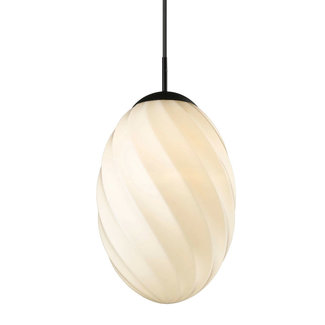 Halo Design Hanglamp Twist Egg 25cm - Opaal/Zwart