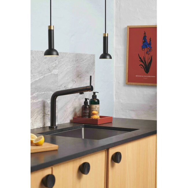 Halo Design Hanglamp Torch - Zwart/Messing