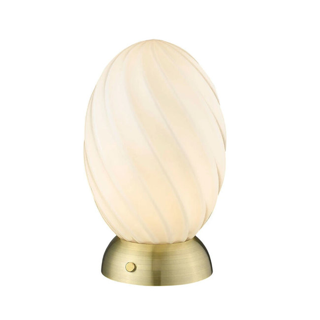 Halo Design Tafellamp Twist Egg - Opaal/Messing