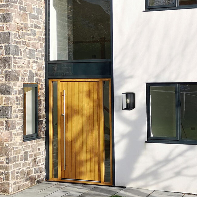 Searchlight Wandlamp Box - Zwart