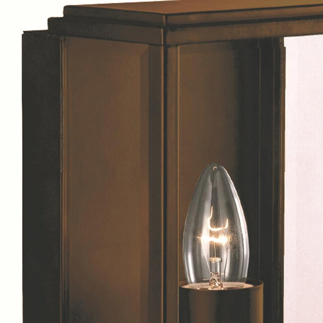 Searchlight Wandlamp Box - Rustiek Bruin