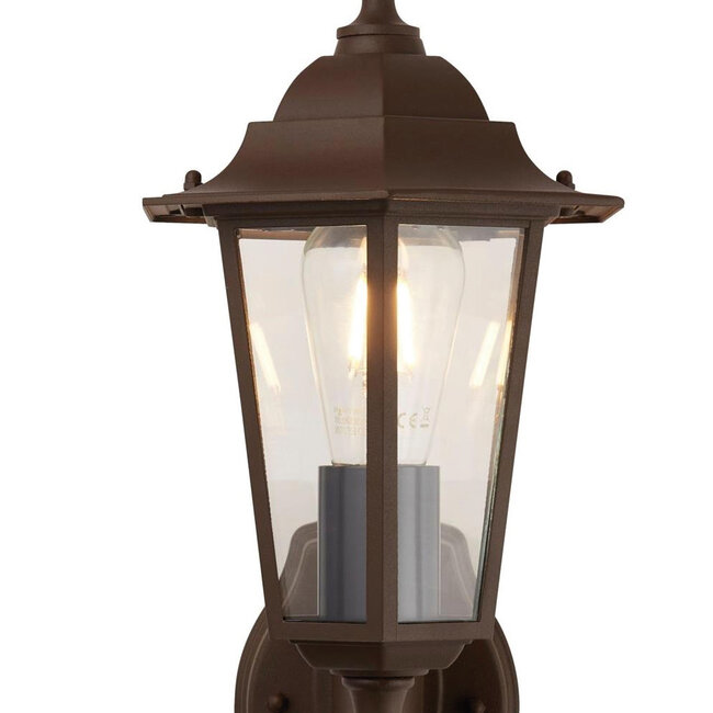 Searchlight Wandlamp Alex - Rustiek Bruin