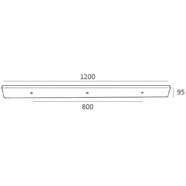 Artdelight Balk 120cm 3L - Zwart