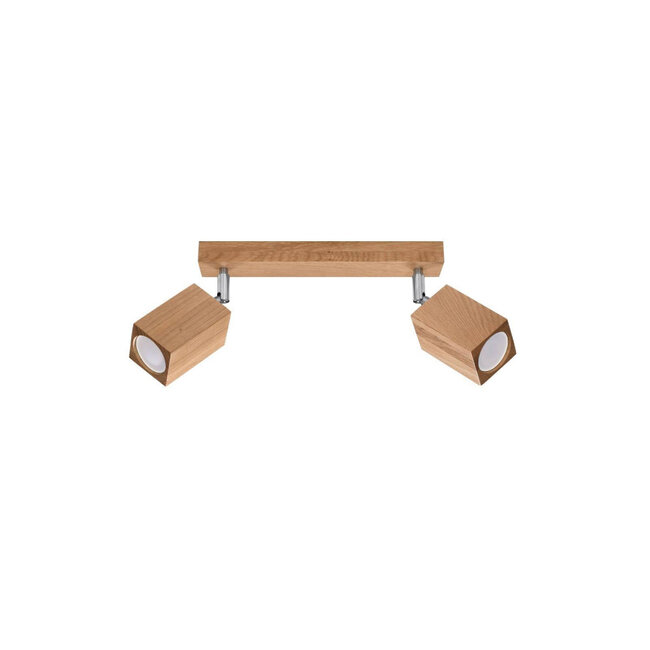 Sollux Plafondlamp Keke 2L - Hout