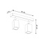 Sollux Plafondlamp Keke 2L - Hout