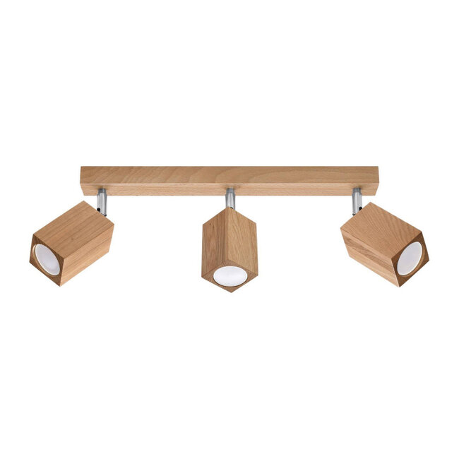 Sollux Plafondlamp Keke 3L - Hout