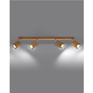 Sollux Plafondlamp Keke 4L - Hout