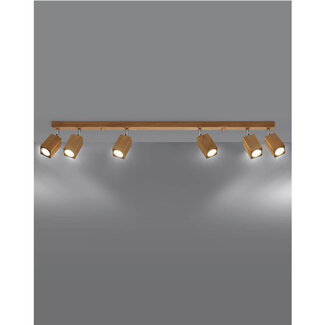 Sollux Plafondlamp Keke 6L - Hout
