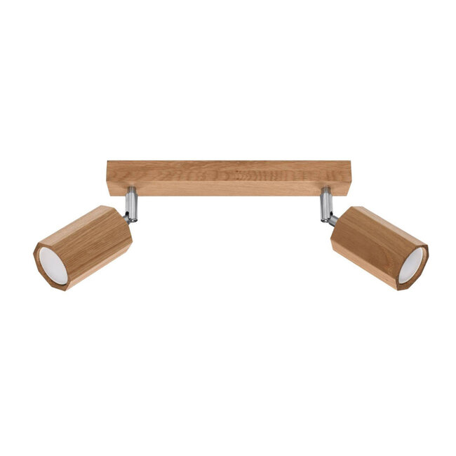Sollux Plafondlamp Zeke 2L - Hout