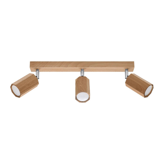 Sollux Plafondlamp Zeke 3L - Hout