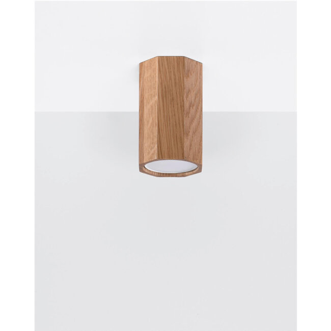 Sollux Plafondlamp Zeke 10cm - Hout