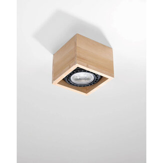 Sollux Plafondlamp Quatro 1L - Hout