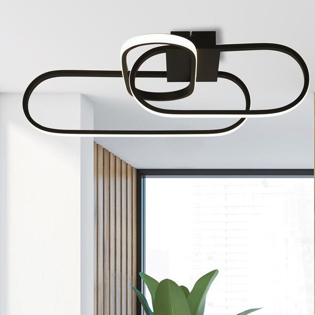 Searchlight Plafondlamp Clip - Zwart