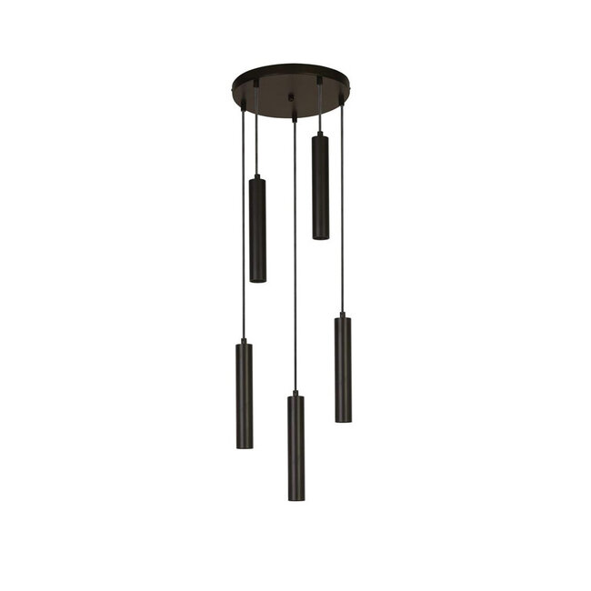 Searchlight Hanglamp Dulwich 5L - Zwart
