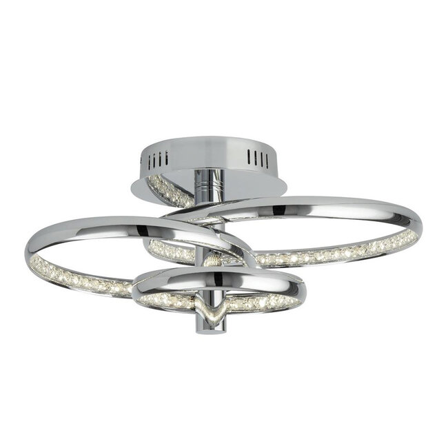 Searchlight Plafondlamp Rings - Chroom