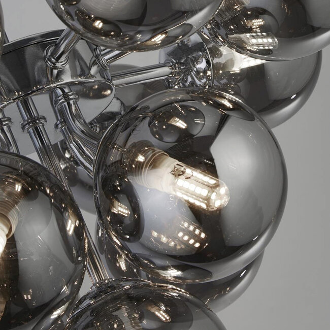 Searchlight Plafondlamp Berry  13L - Smoke Glass