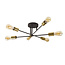 Searchlight Plafondlamp Armstrong 6L - Zwart/Goud
