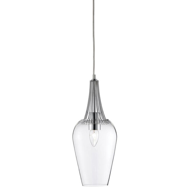 Searchlight Hanglamp Whisk - Chroom/Transparant