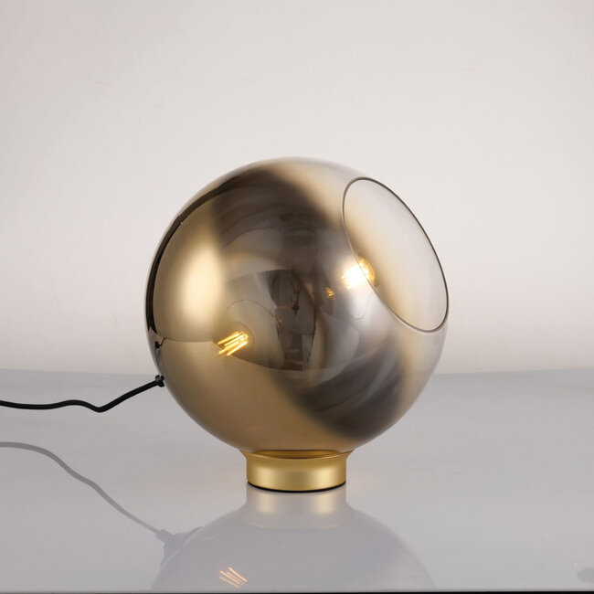 Artdelight Tafellamp Mirror Ring Goud + Glas Rosario