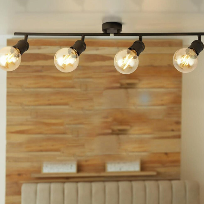 Searchlight Plafondlamp Dance 4L - Zwart