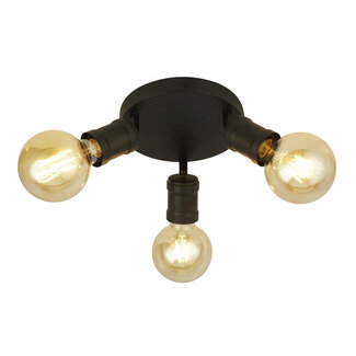 Searchlight Plafondlamp Dance 3L Type A - Zwart