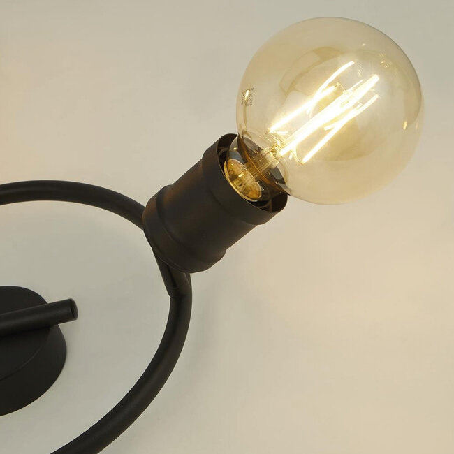 Searchlight Plafondlamp Dance 3L Type B - Zwart