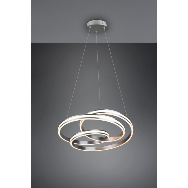 Trio Leuchten Hanglamp Nuria - Mat Staal