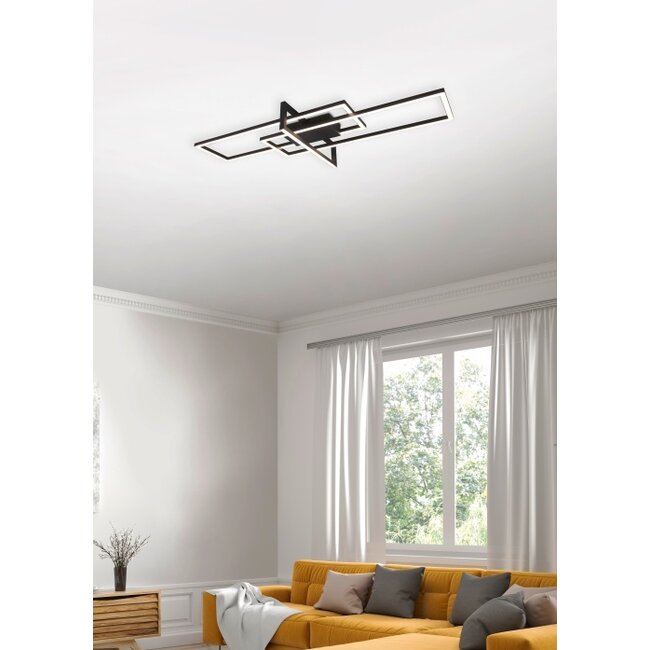 Trio Leuchten Plafondlamp Salinas - Mat Zwart