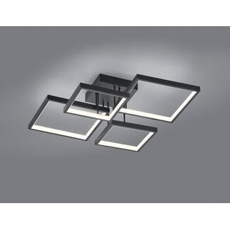 Trio Leuchten Plafondlamp Sorrento 4L - Mat Zwart