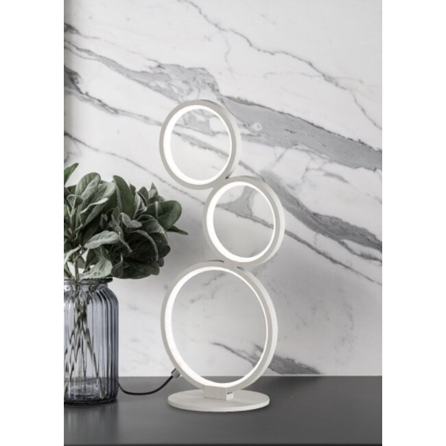 Trio Leuchten Tafellamp Rondo - Mat Wit