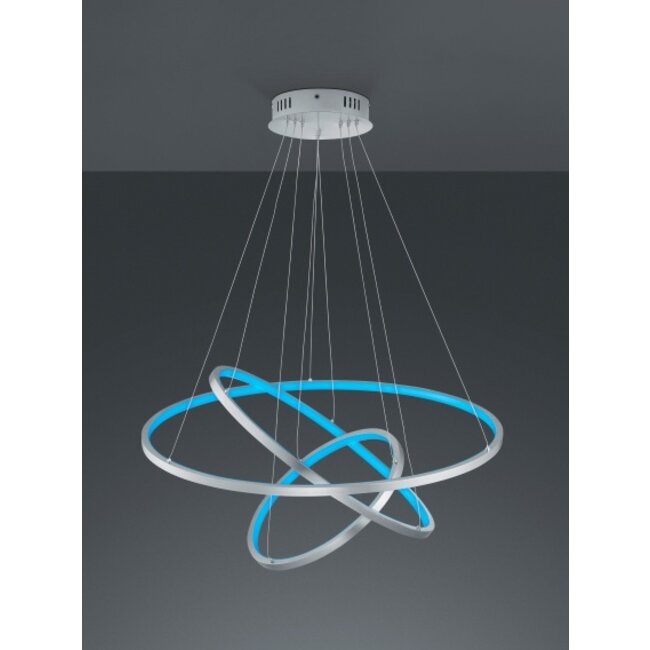 Trio Leuchten Hanglamp Aaron - Mat Staal