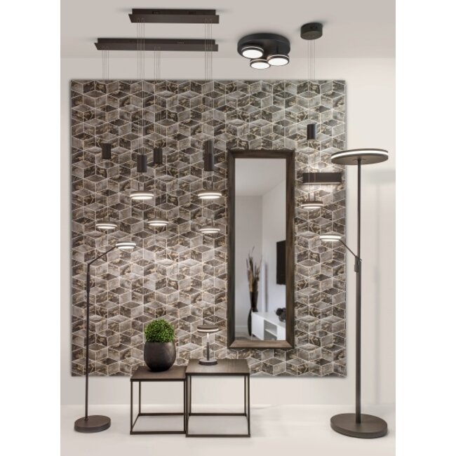 Trio Leuchten Wandlamp Concha 28cm - Mat Zwart