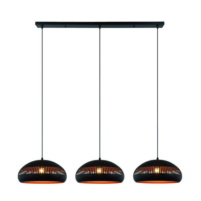 Mooie Hanglamp Lenny 3L - Zwart