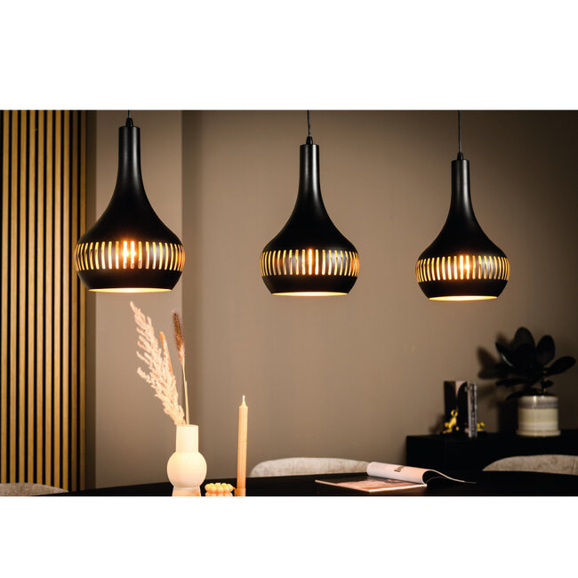 Mooie Hanglamp Miles 3L - Zwart