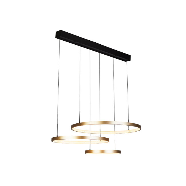 Searchlight Hanglamp Grace 3L - Zwart/Goud