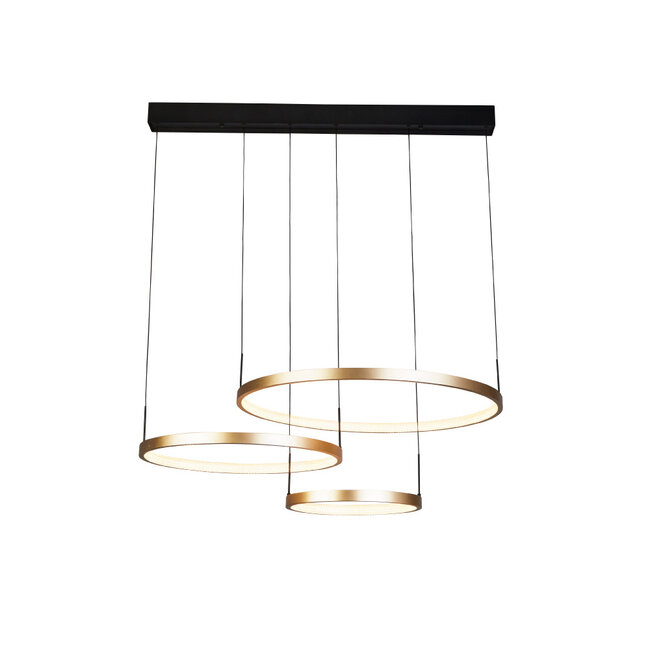 Searchlight Hanglamp Grace 3L - Zwart/Goud