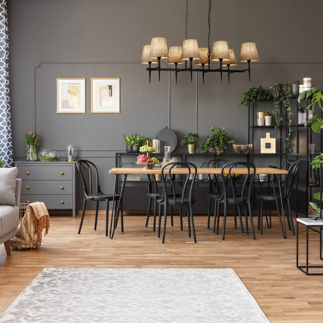 Searchlight Hanglamp Gothic 8L - Zwart