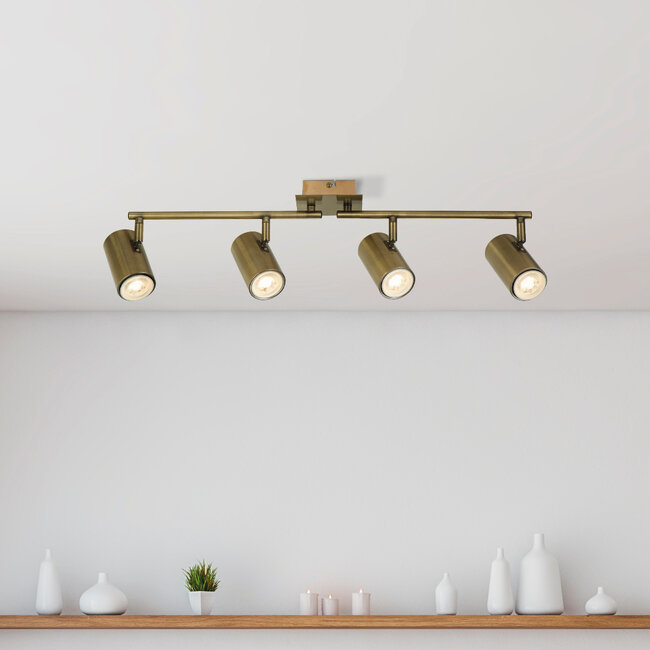 Searchlight Plafondlamp Meteor 4L - Goud