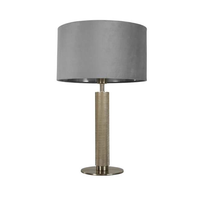 Searchlight Tafellamp London - Zilver/Licht Grijs