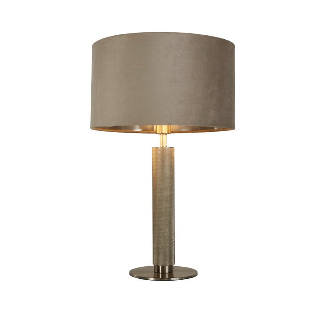 Searchlight Tafellamp London - Zilver/Taupe