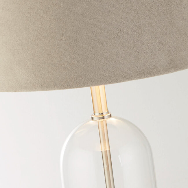 Searchlight Tafellamp Oxford - Zilver/Taupe
